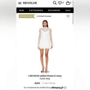katie may x revolve leilani dress in ivory size xs